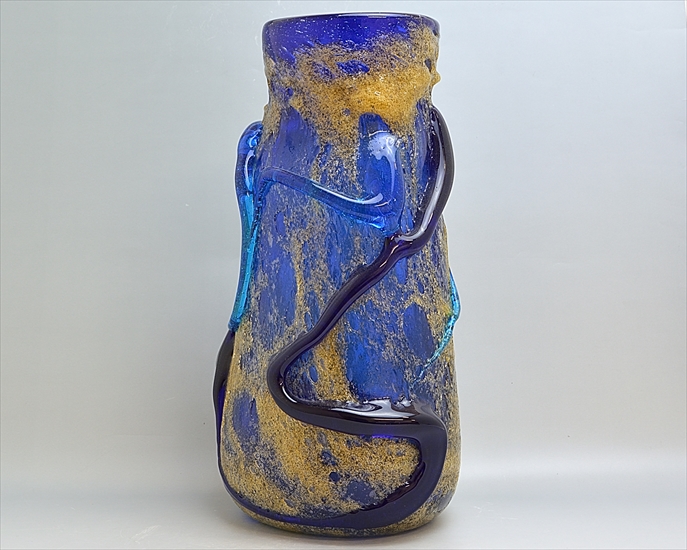 琉球ガラス 稲嶺盛吉 花器 花瓶 琉球ガラス 現代の名工 稲嶺盛吉 紅