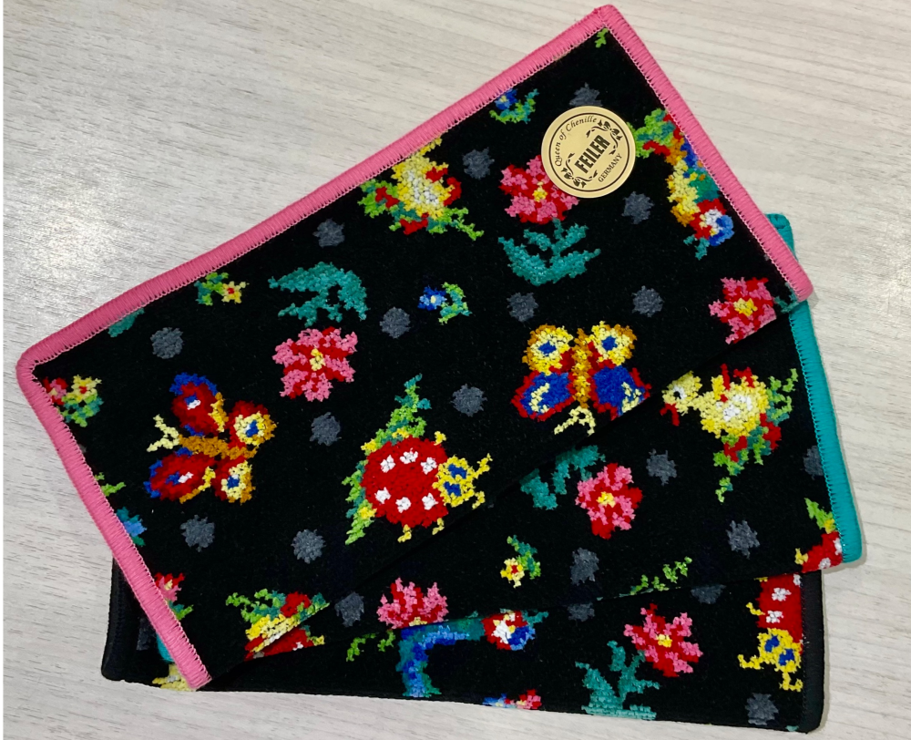 限定品 FEILER ハイジドット ブラック ハンドタオル 希少 ♡レア品