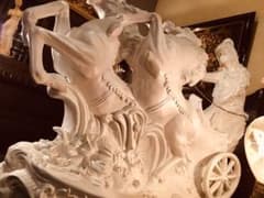 湯布院アンティーク イタリア高級ロココ調置物 ペルセウス 戦闘馬車