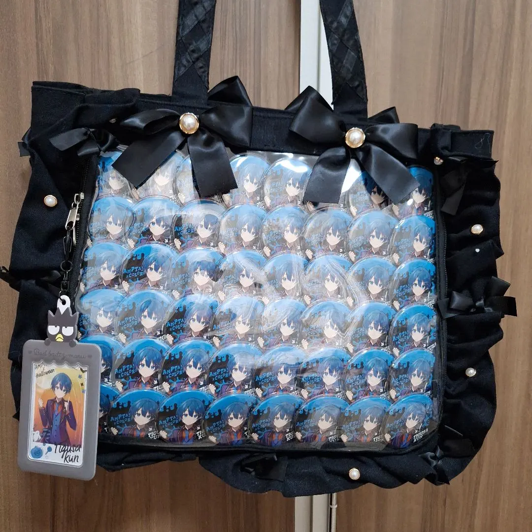 アンプタックカラーズちぐさくんホワイトトートバッグ 缶バッチ付き