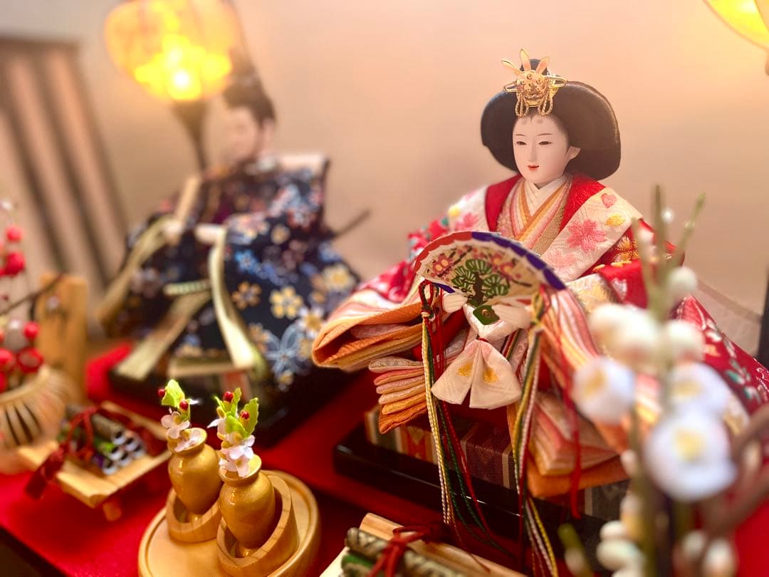 u.h 様　雛人形 二人 親王飾りアクリルケース ひな祭り ひな人形