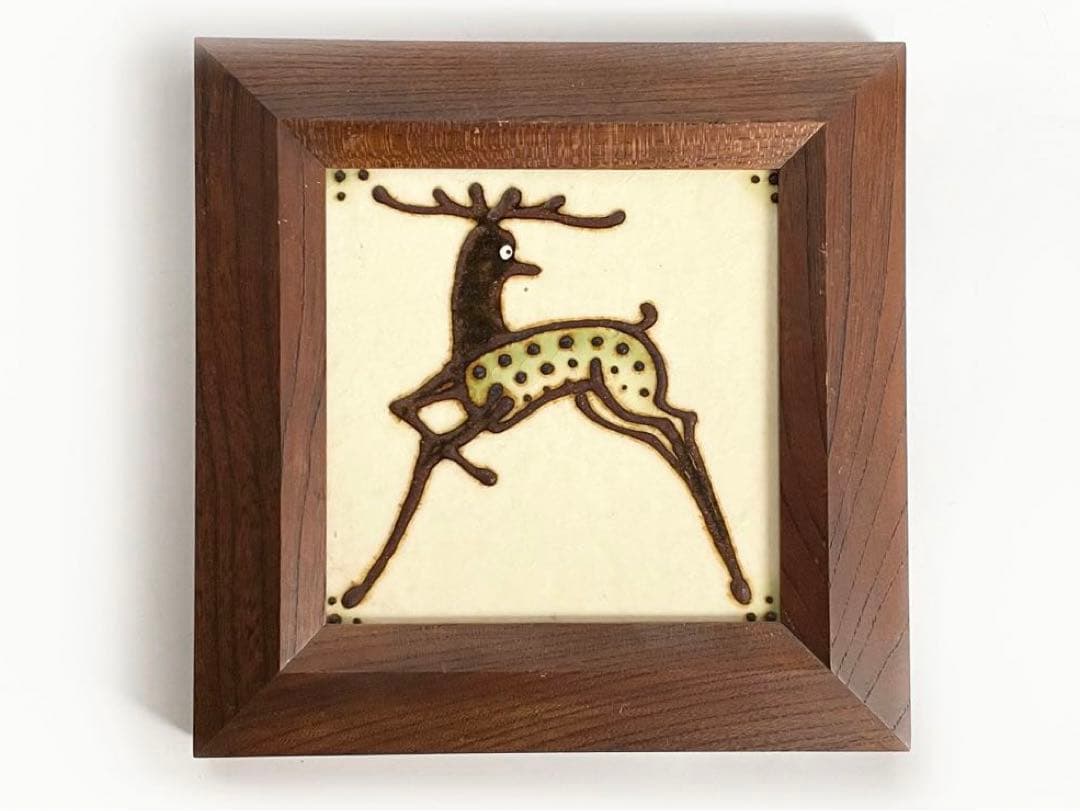陶芸家 船木研児 船木研兒 舩木 陶板 陶額 鹿 シカ 民藝 民芸 - メルカリ