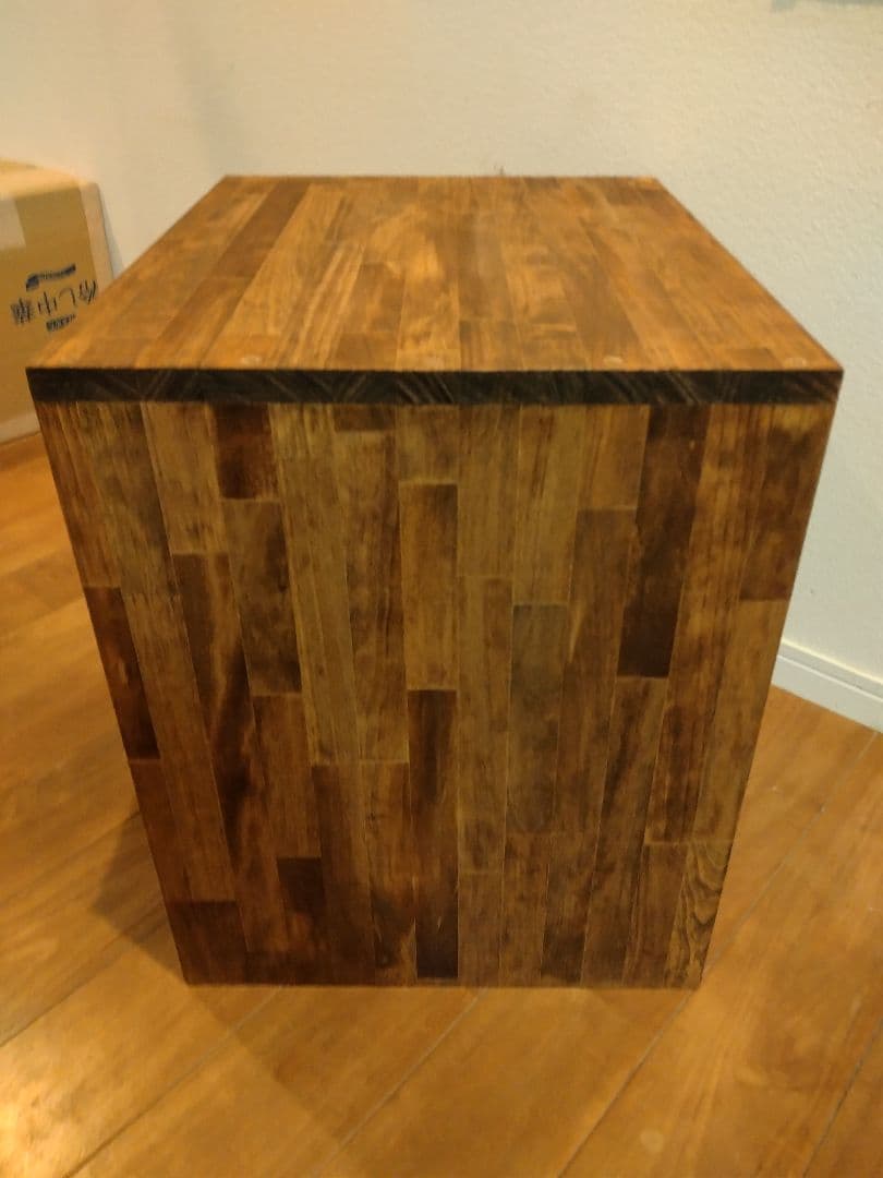 木製 ハンドメイド オーダー コの字 ワトコオイル 踏み台 サイド