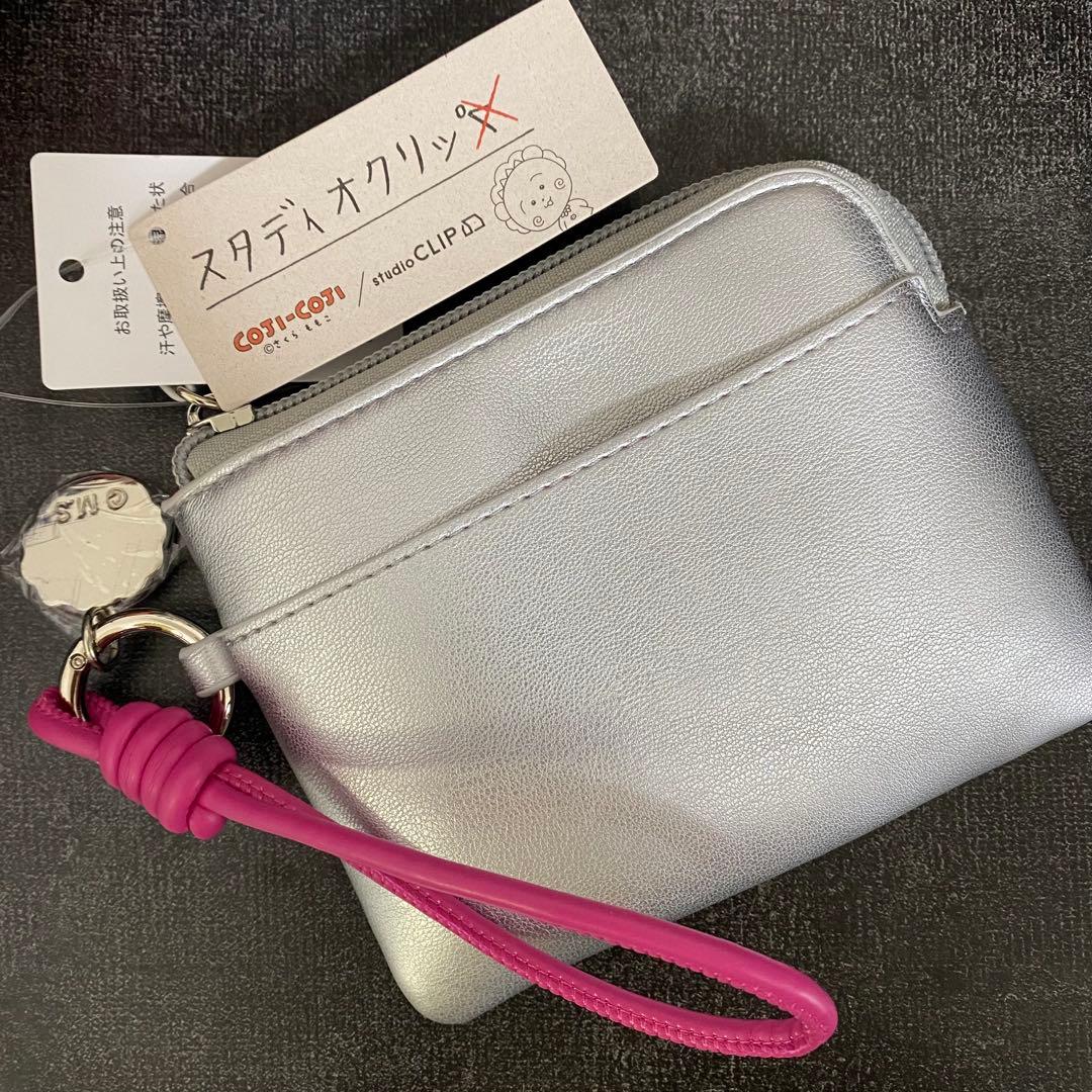 コジコジ スタジオクリップ 刺繍コンパクト財布 シルバー 銀色 - メルカリ