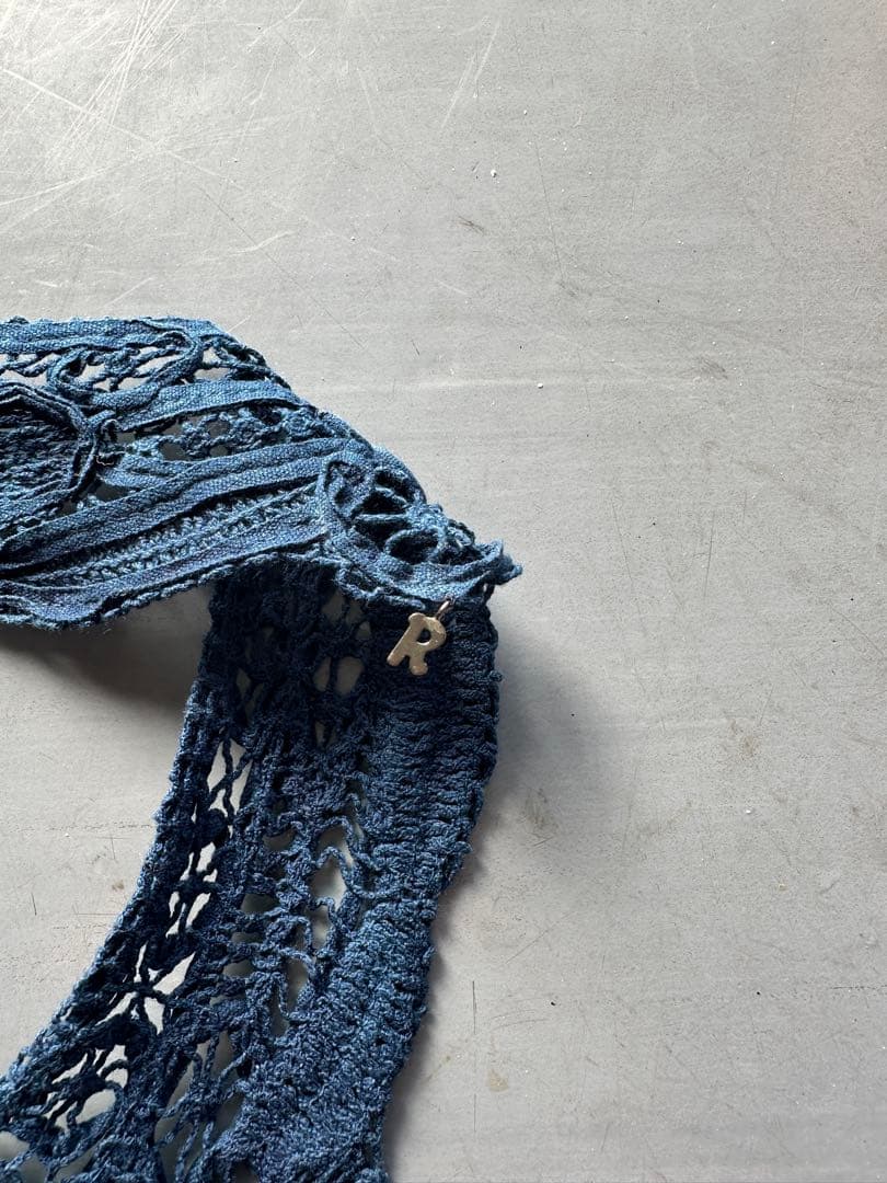 【新作】45R インディゴ つけ襟