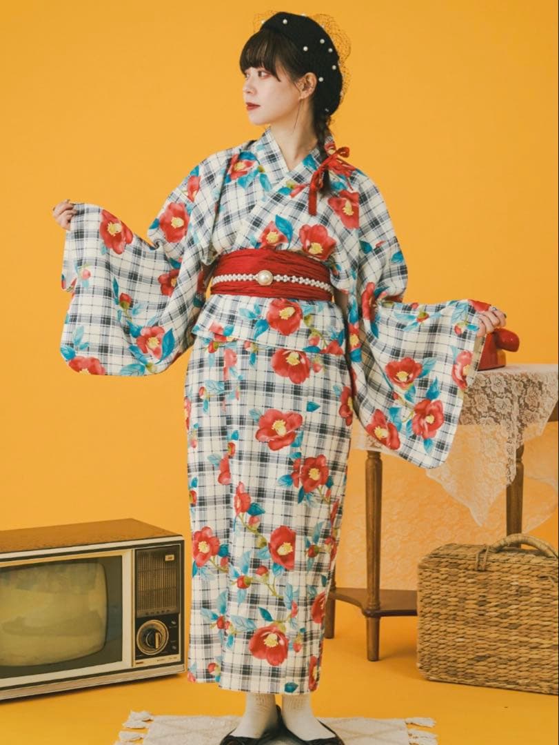kutir 【クティールとレトロ】2wayレトロ浴衣セット