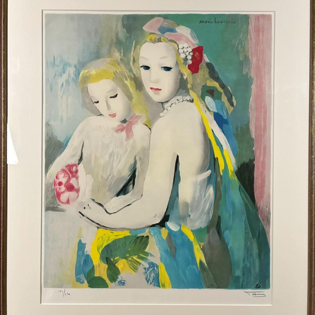 美品 マリー・ローランサン「夢想（二人の女）」リトグラフ 刷師サイン