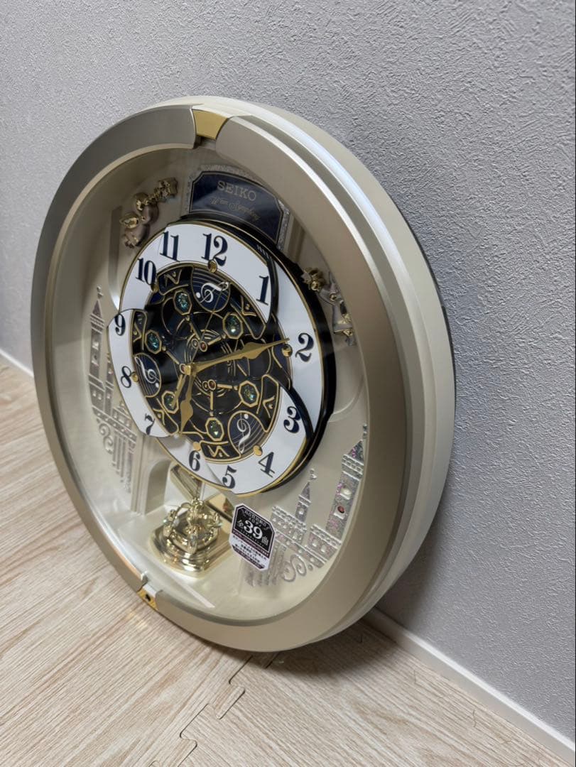 【新品未使用】からくり時計　電波掛時計　ウエーブシンフォニー　RE579S