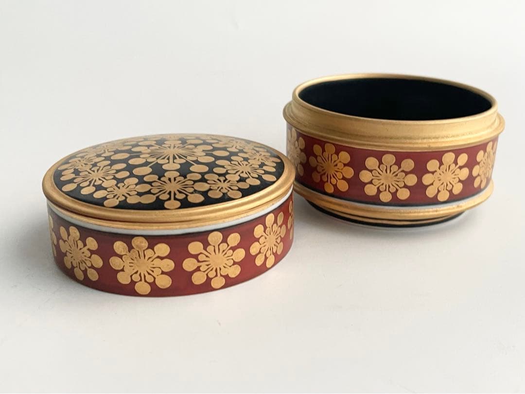 陶芸家 作家物 厳島豊之助 金彩 茶器 茶入 棗 香合 中次茶入