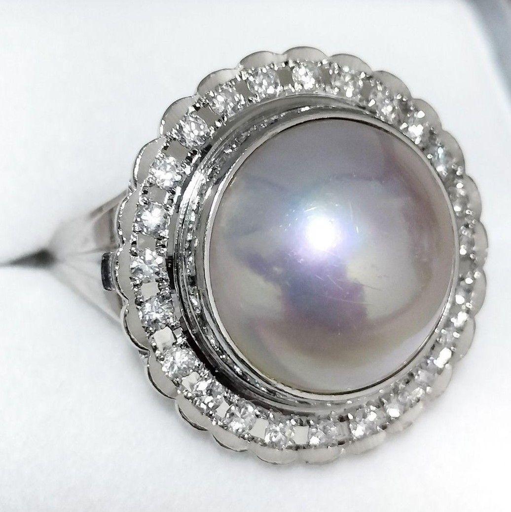 いちいちマーマー パール リング Pt900 サファイア ネックレス