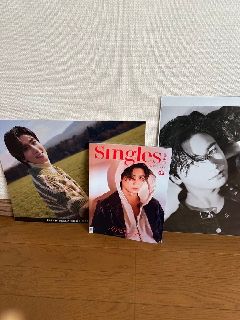 パクヒョンシク　Singls雑誌とビッグプロマイド3枚