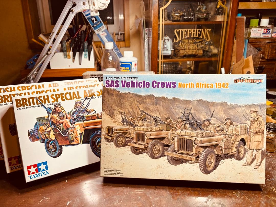 1/35 イギリス軍デビットスターリング中佐率いるSASジープ チーム