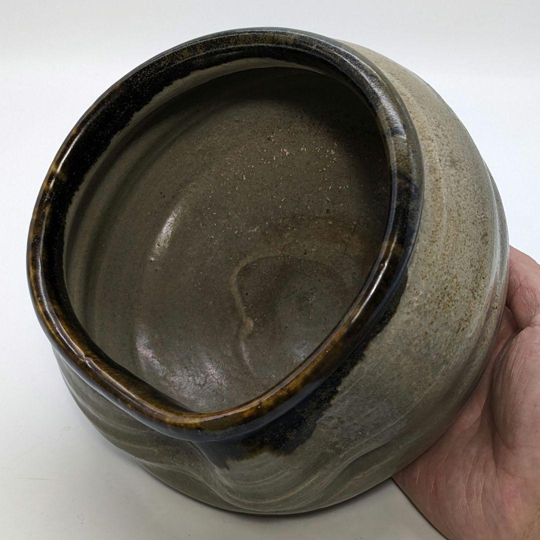 岡本英山 虫明焼 建水 茶こぼし 茶道具 茶器 抹茶 茶陶 容器 食器 工芸品