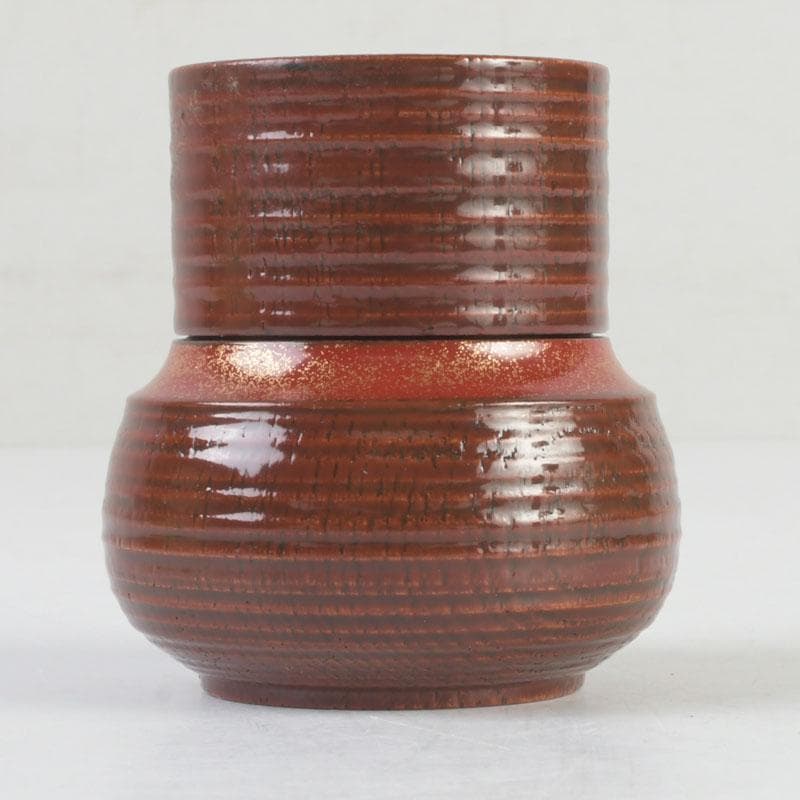 茶道具 漆塗 帽子茶器 棗 時代箱付 V 9816