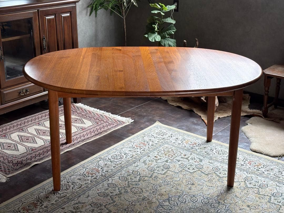 希少　北欧　エクステンションテーブル　伸長テーブル　チーク材　ビンテージ　IGZ