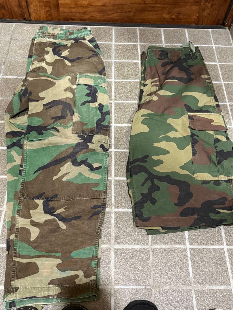 迷彩 カーゴパンツ 2本セット US ARMY 80〜90s ばら売り可能 迷彩 カーゴパンツ 2本セット US ARMY 80〜90s ばら売り可能
