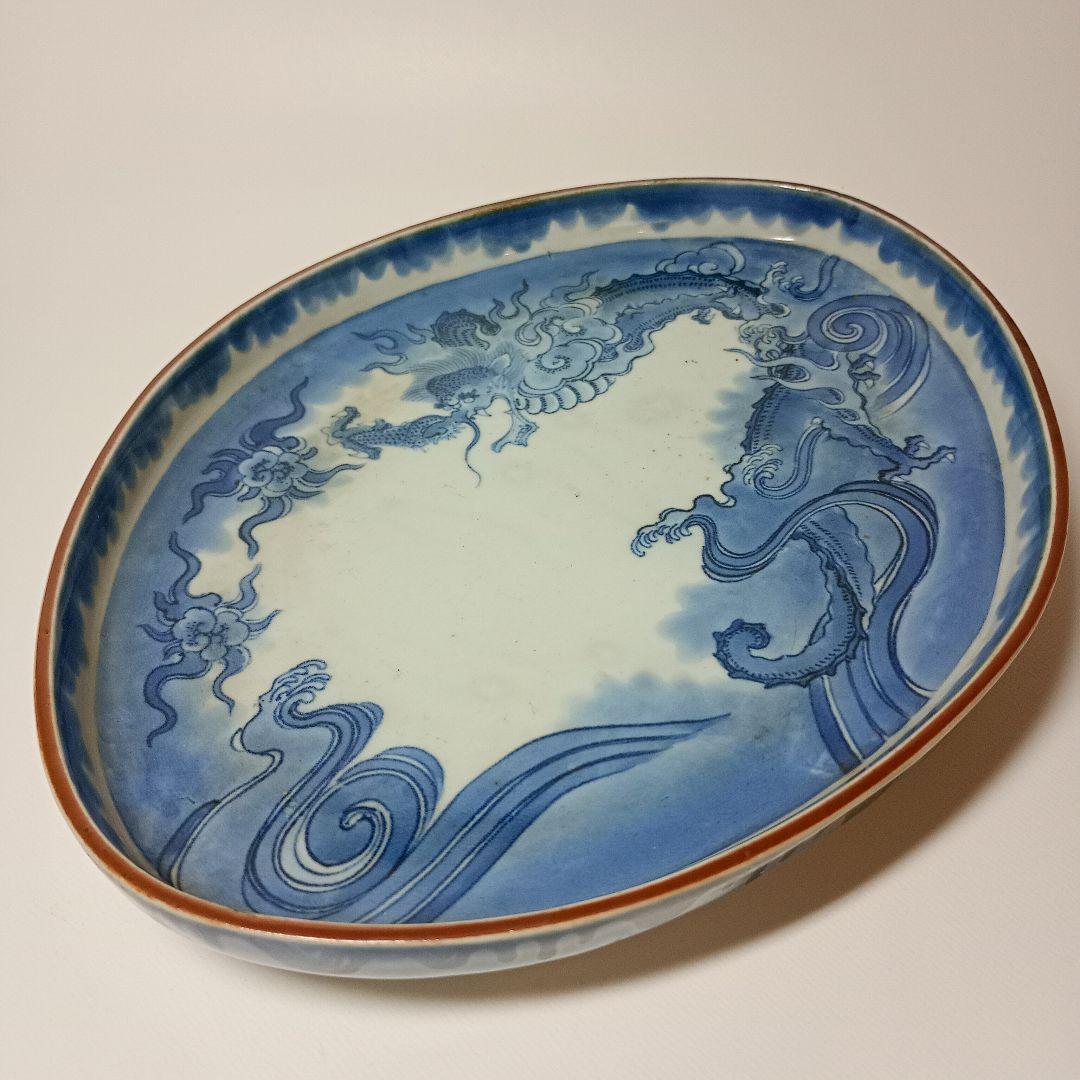 骨董3 花模様の陶器の皿 青い花柄の陶器製皿 2セット 骨董皿 - メルカリ