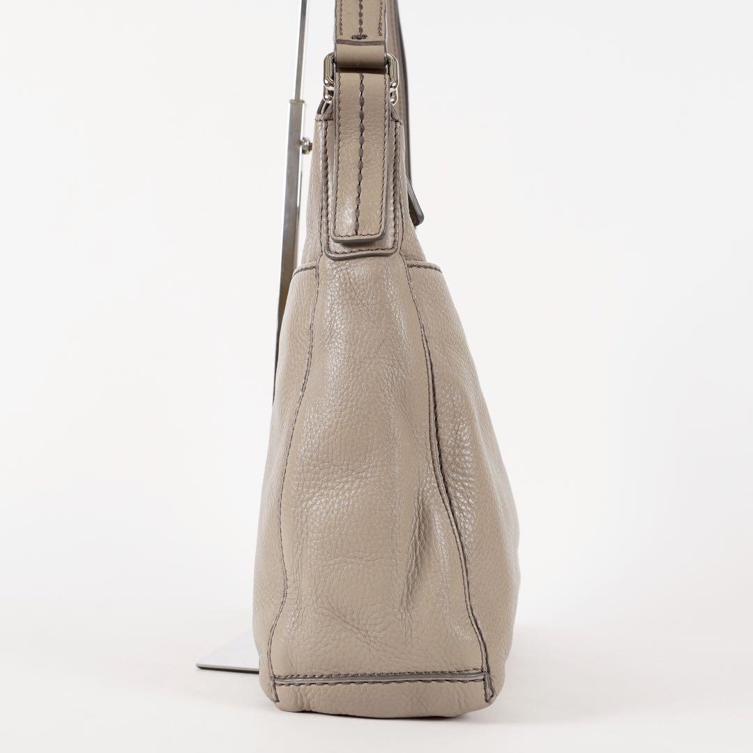 【極美品✨】ヒロフ ヴィータ 2way ショルダーバッグ シボ革 グレージュ