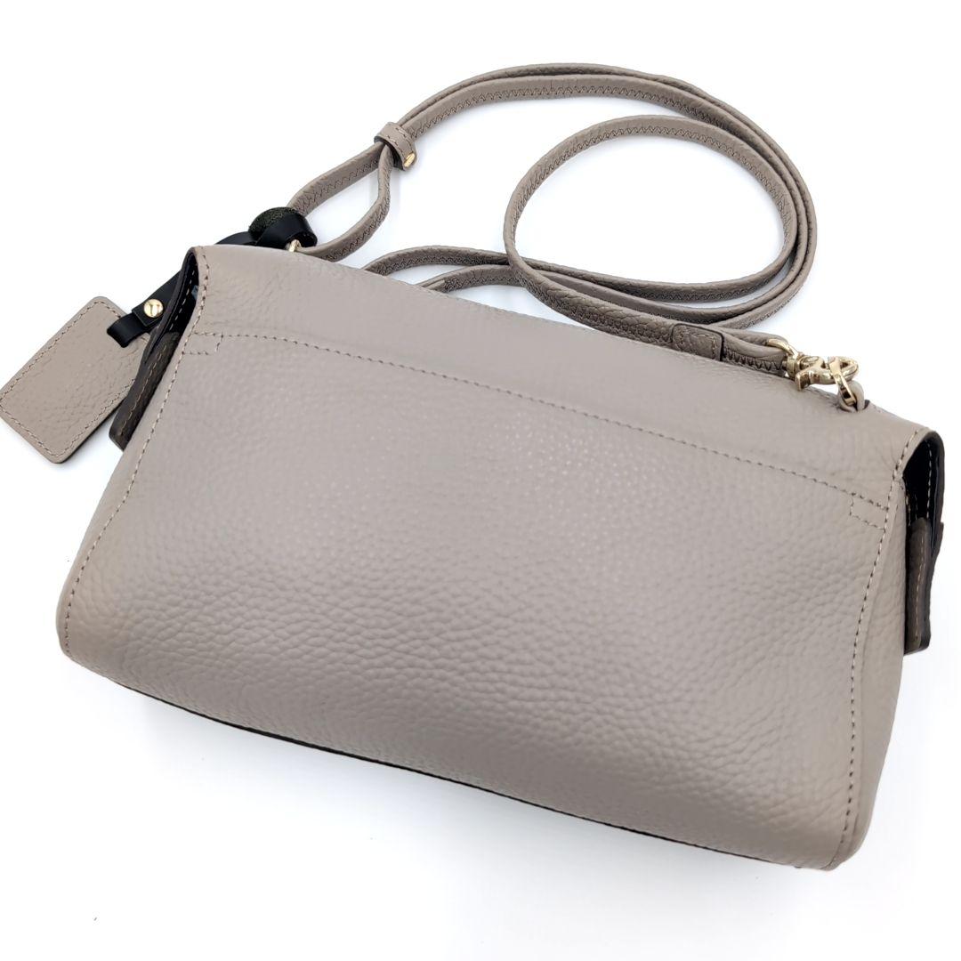 未使用級✨️ ペレボルサ レネット ショルダーバッグ レザー シボ革 グレー