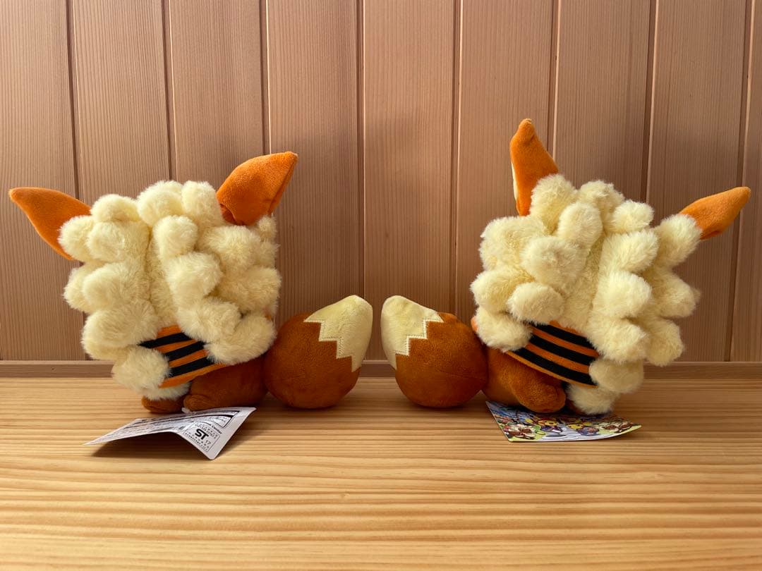 【希少】ポケセン沖縄限定 ウインディポンチョのイーブイ ぬいぐるみ 2体タグ付き