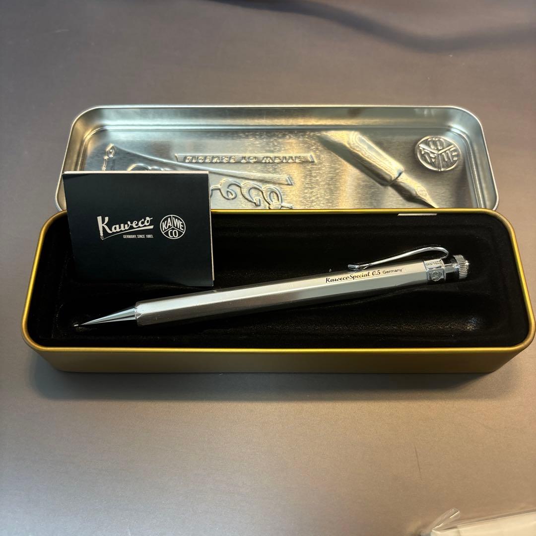 美品】 カヴェコスペシャル シャイニーシルバー 0.5mm クリップ付き