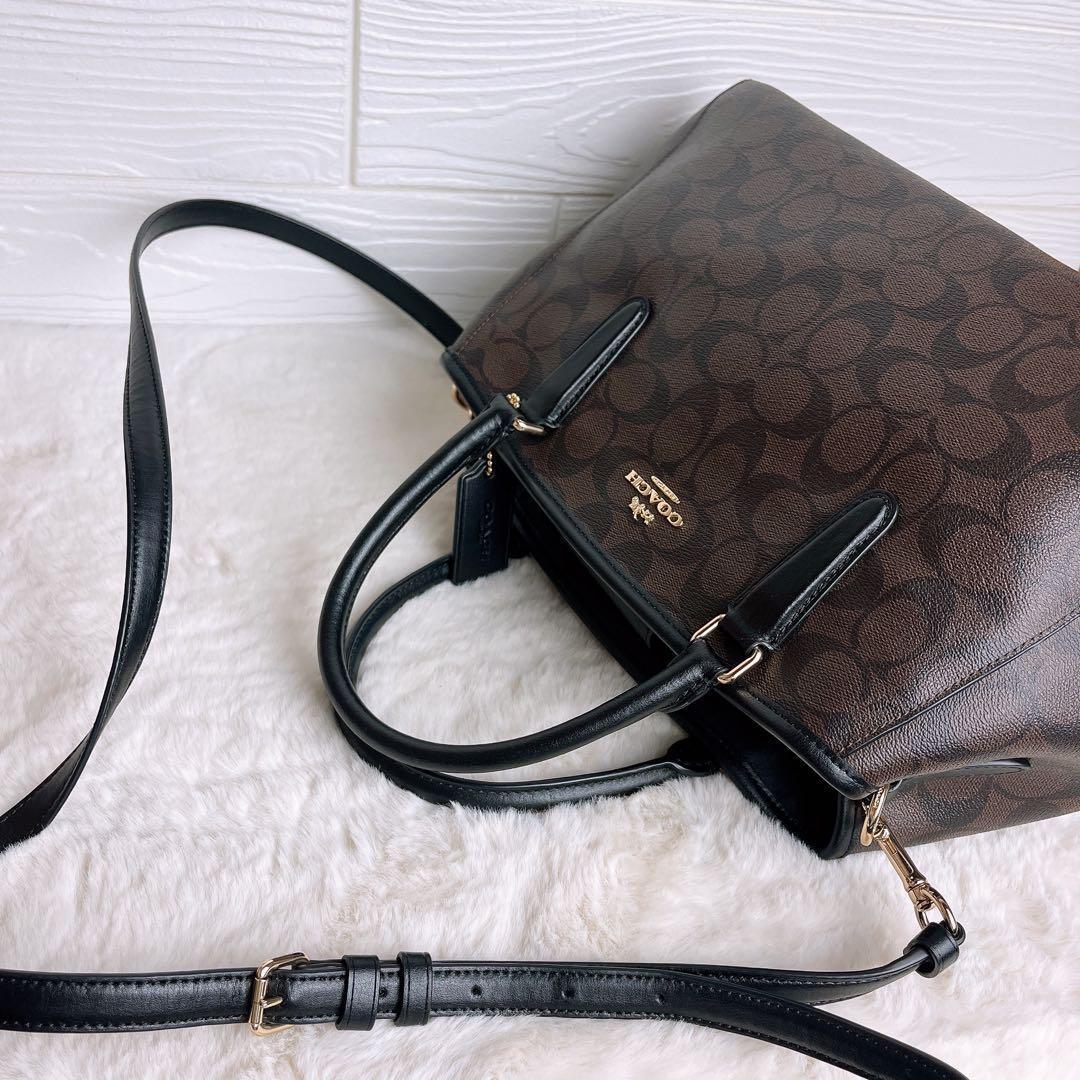 極美品☆COACHコーチ 2wayショルダーバッグ レザー ブラウン