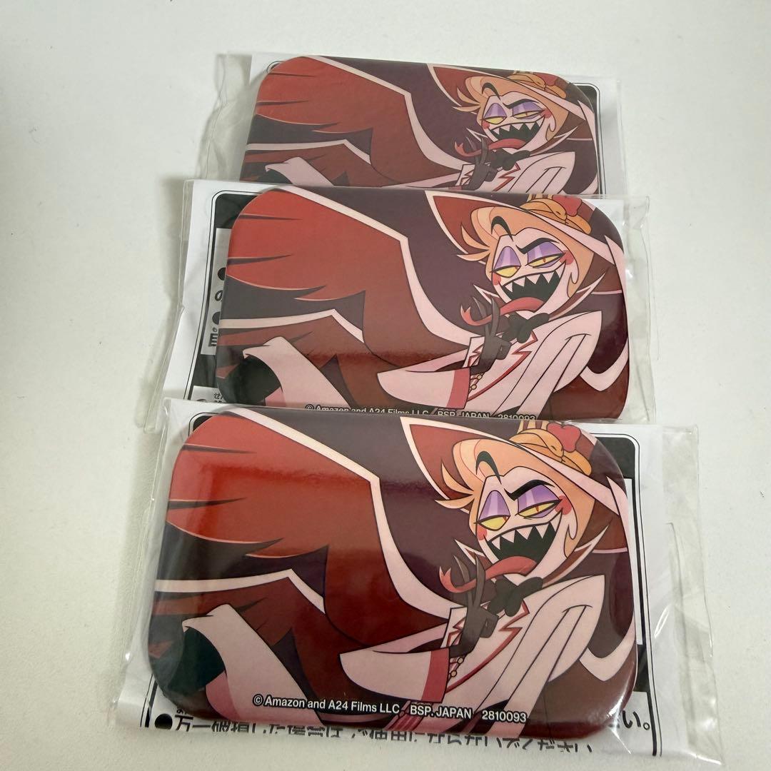 ハズビンホテル ルシファー　スクエア缶バッジ　3個セット ハズビンホテル スクエア缶バッジ ルシファー