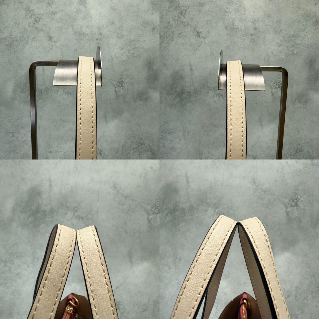 COACH コーチ ショルダーバッグ 2way PVC 花柄 クロスボディ 白