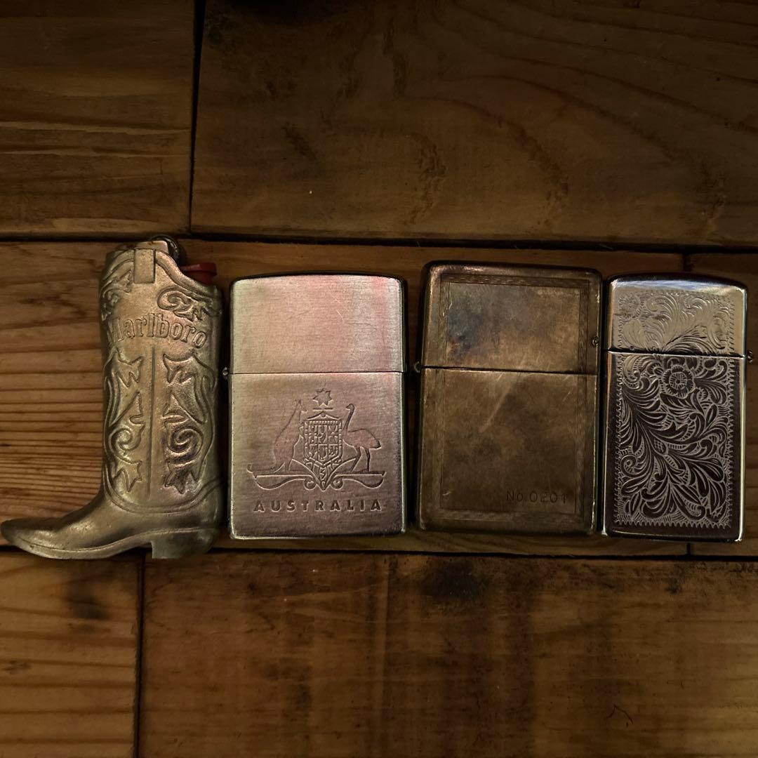 Marlboro ZIPPO ライター 4点セット ヴィンテージ 喫煙具 Marlboro ZIPPO ライター 4点セット ヴィンテージ 喫煙具 Marlboro