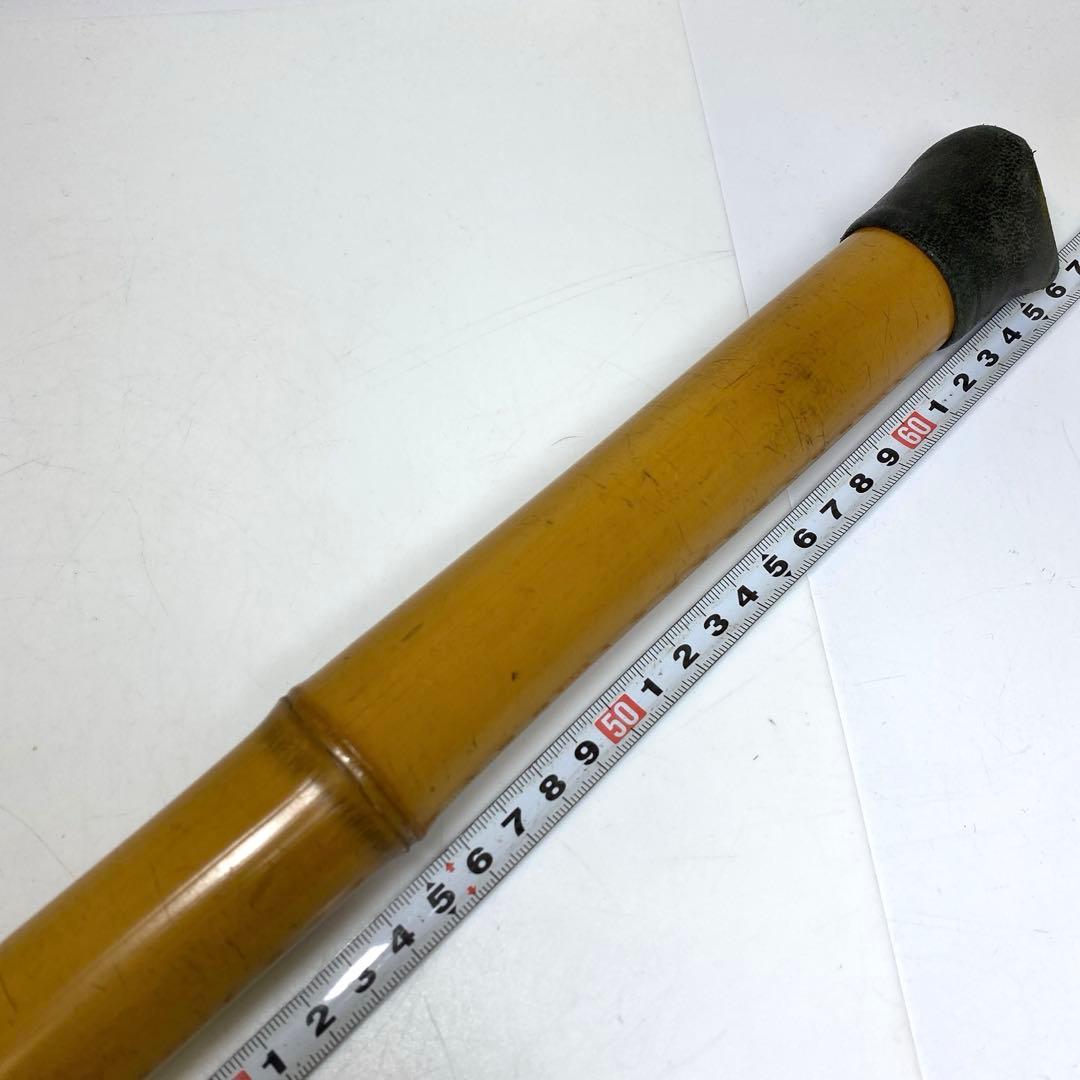 竹風在銘 銀三線 尺八 約60.5cm 東N7-1025①