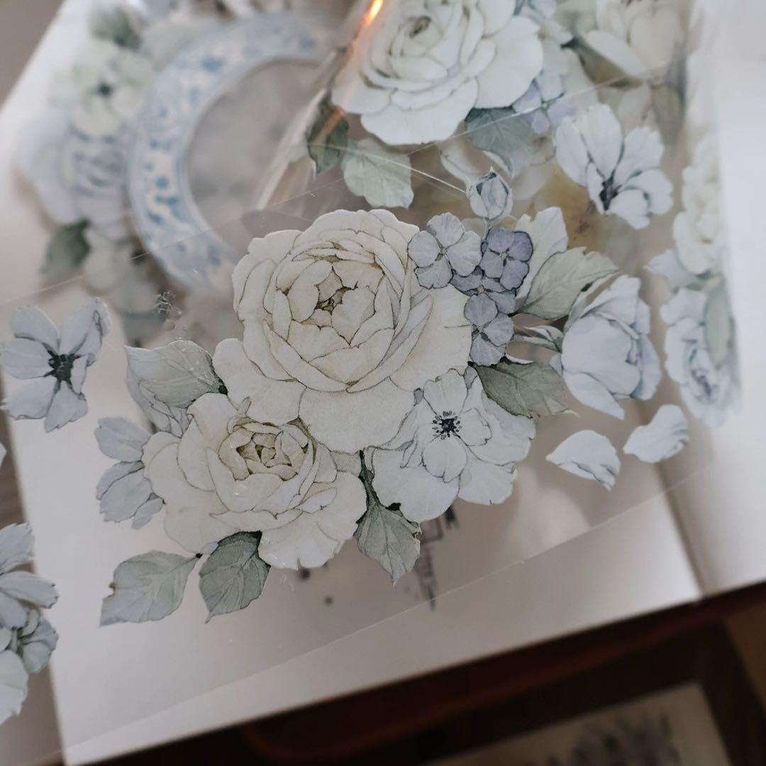 壹洱原创《语瑶-蓝色》海外マスキングテープ　マステ 【2362】