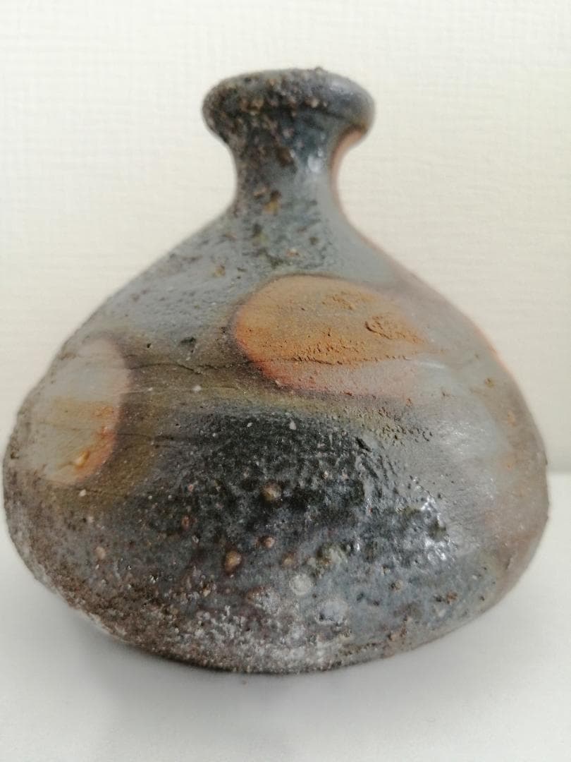 備前焼 脇本博之作・徳利 窯変徳利 山下譲治師事