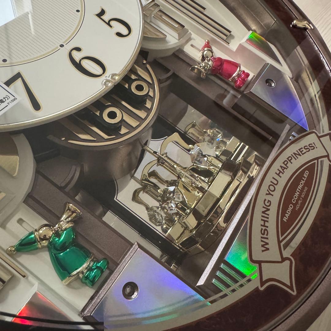 ほぼ未使用　リズム　 Small World 最上位モデル 電波掛け時計