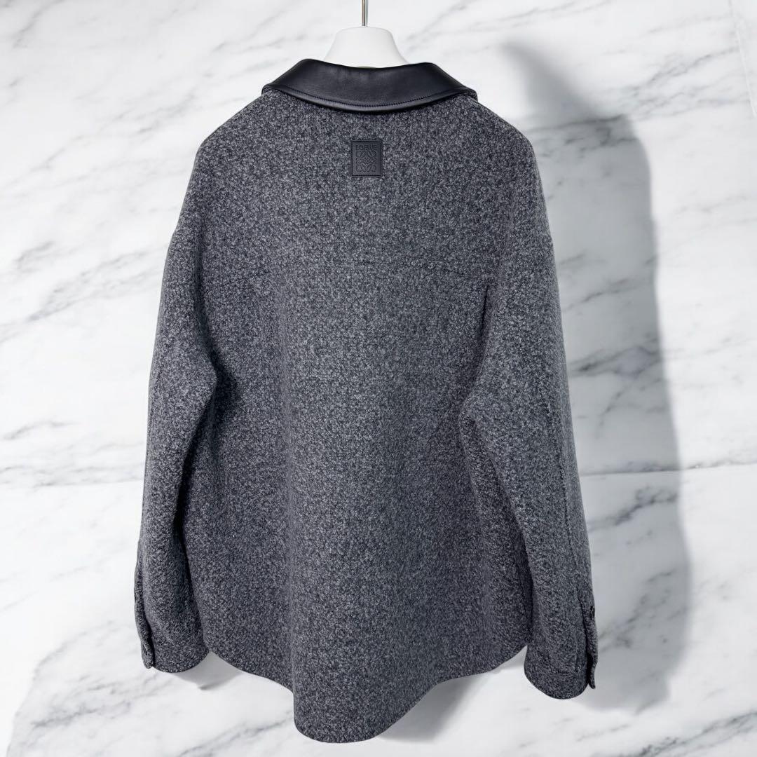 現行品★美品LOEWE カシミヤ ウール オーバーシャツ 48