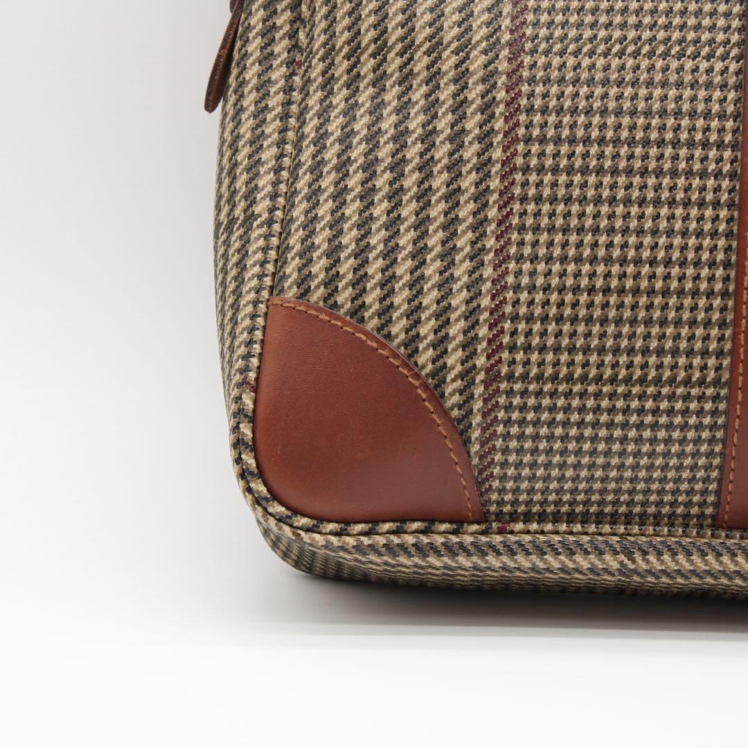 【美品】Polo Ralph Lauren 千鳥格子 ビジネスバッグ ブラウン