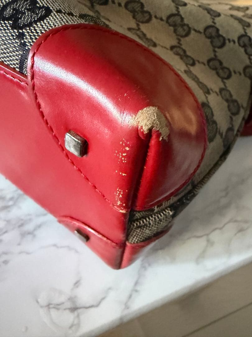 GUCCI ハンドバッグ 赤 トートバッグ