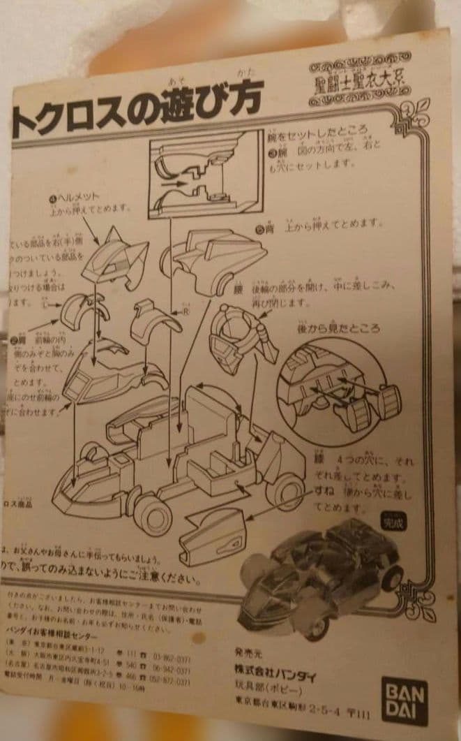 日本製　当時物　聖闘士星矢 ランドセイントクロス