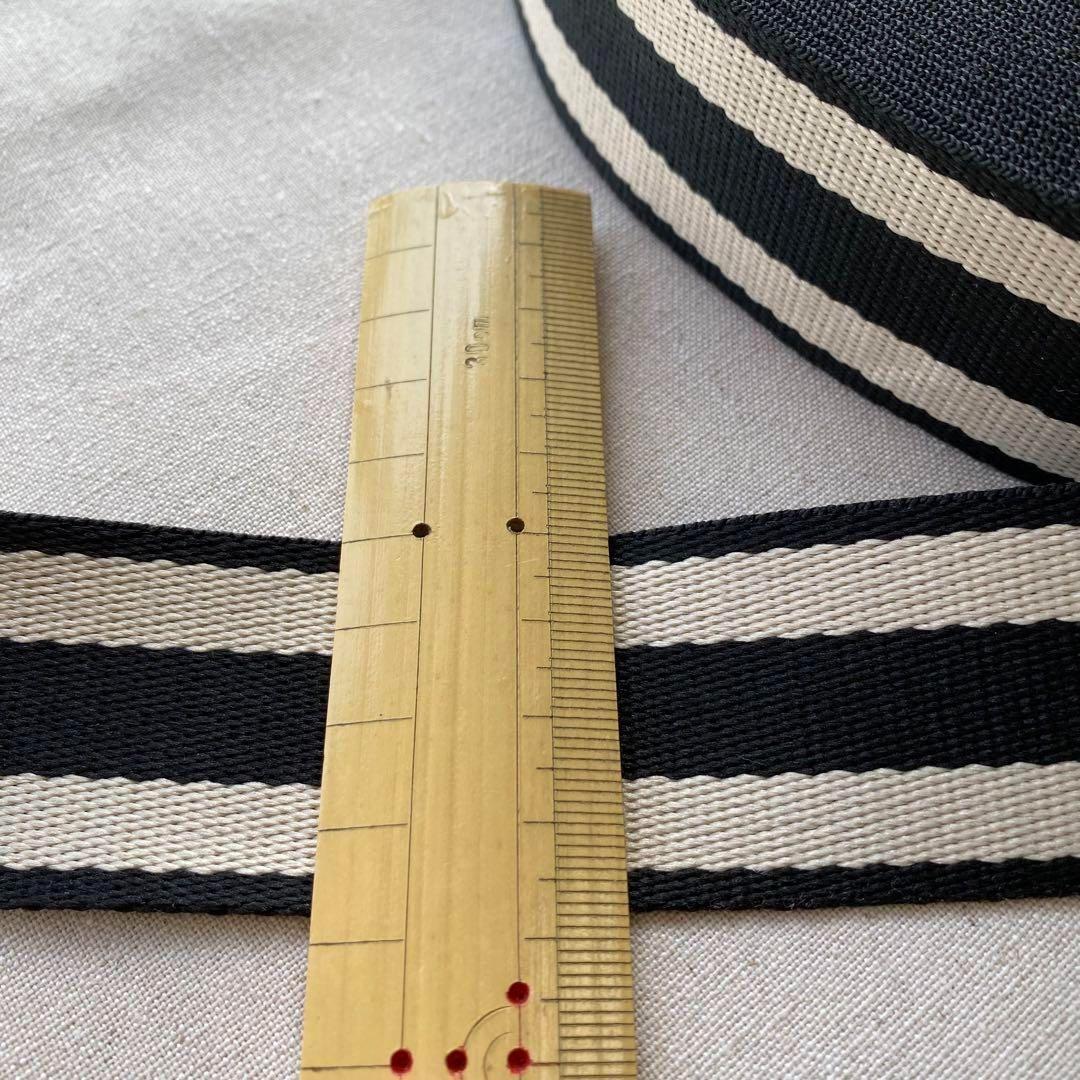 ★z2【合計100M】ポリエステル素材 バッグ紐 ストライプ 幅3.8cm