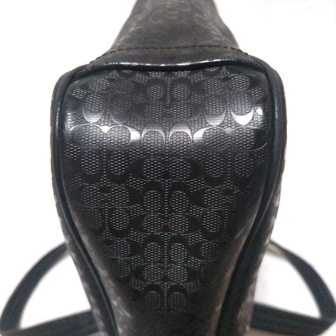 【美品】コーチ F70850 ヘリテージ シグネチャー 2way ビジネスバッグ