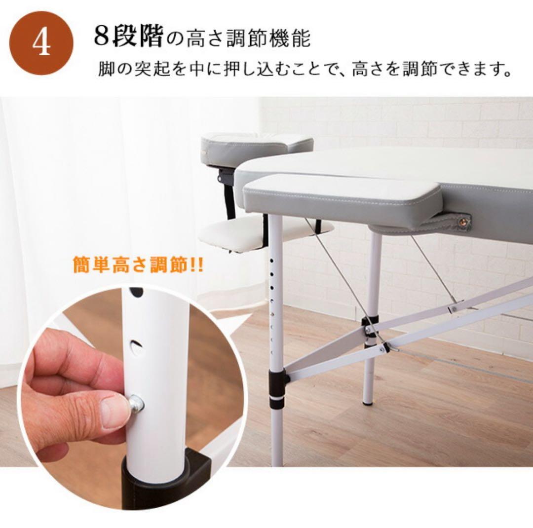 超コンパクト＆約8.6kgの軽量ブラウン折りたたみマッサージベッド