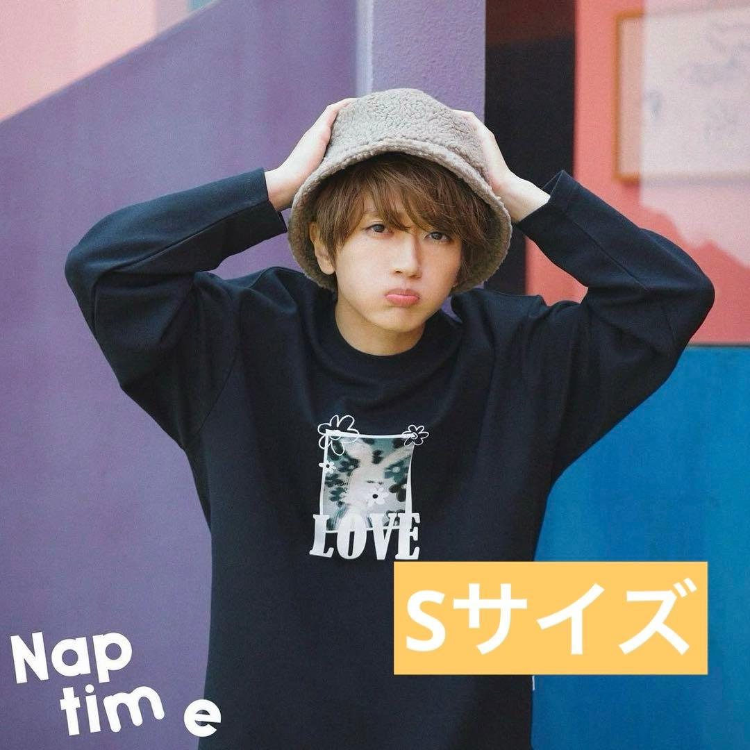 Nissy naptime プリントプルオーバーカットソー BLACK Sサイズ