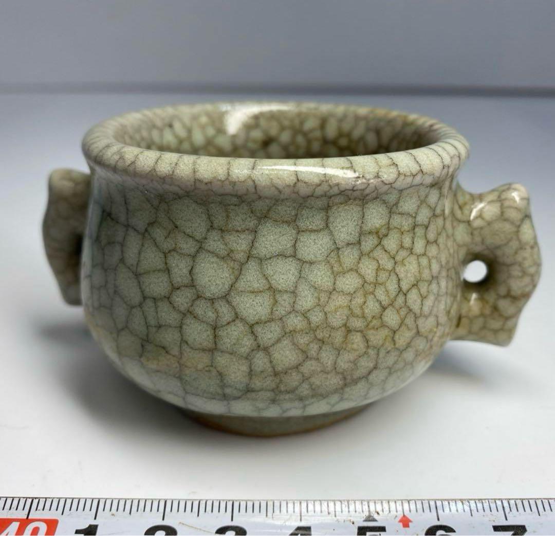 中国元時代　青磁耳付香炉　横幅約10㎝ 炉・香炉 – 燦禾 SANKA