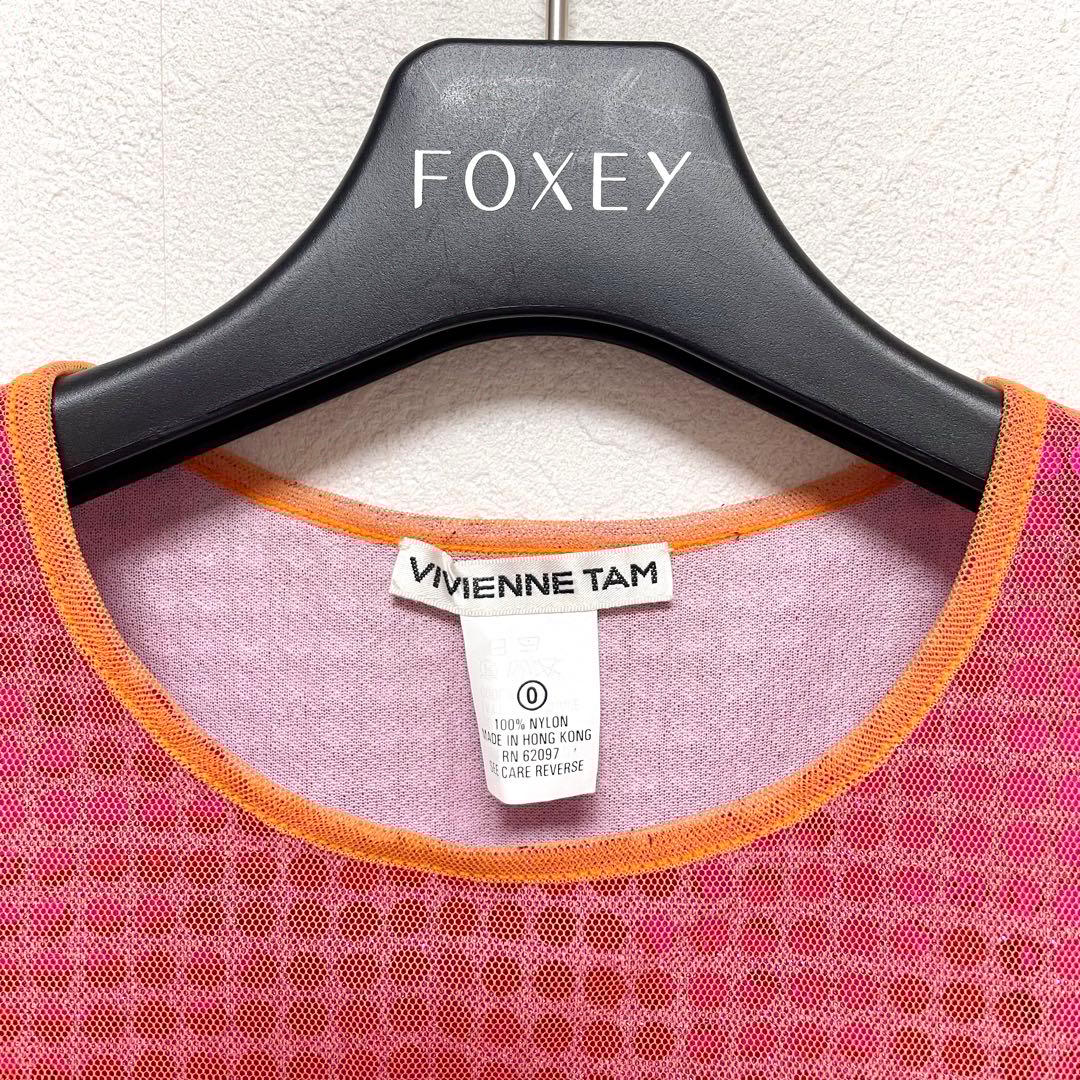 ヴィヴィアン・タム シアー ドット ラメ タンクトップ ノースリーブ