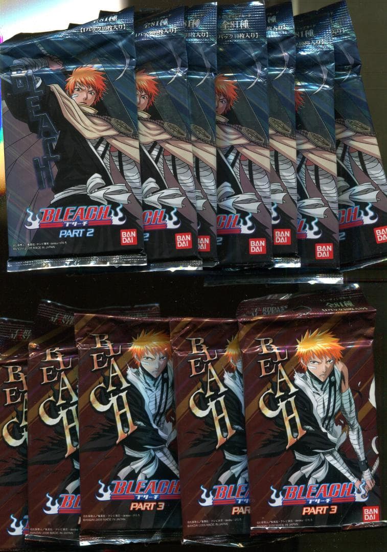BLEACH トレーディングカードキラキラ41枚透明ケース、スリーブ入り