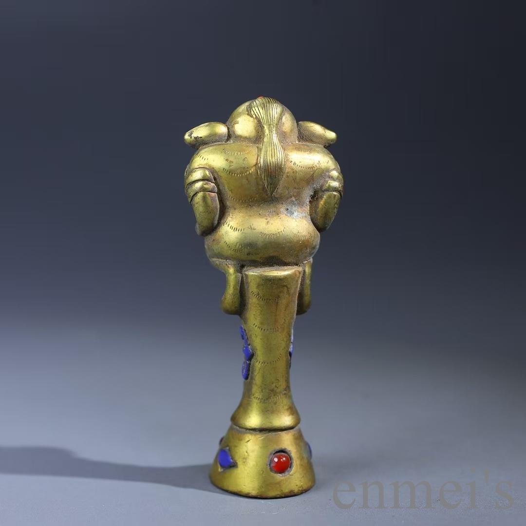 中国古美術 内務府風 令牌揃 描金 純銅製 祭祀具 儀礼用 細密細工 置物 賞物