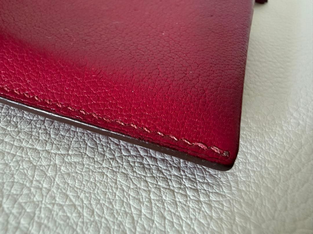 HERMES エルメス レザー フラグメントケース ケース ボルドー系