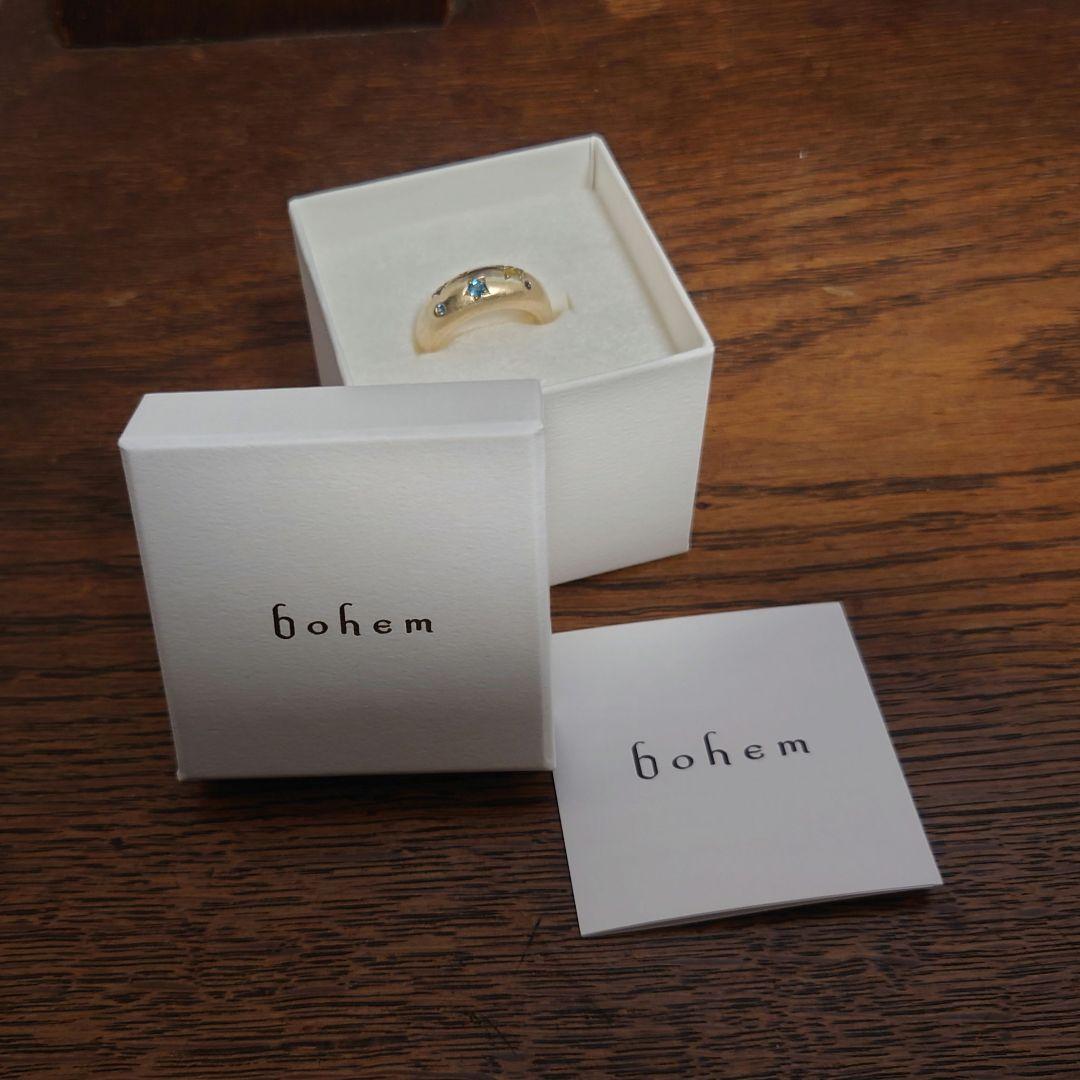 bohem × patchouli 一点ものリング(ブルー系)