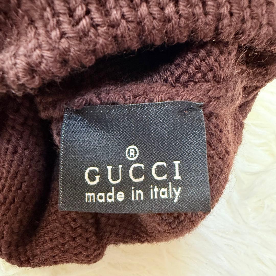 グッチ ドッグ 刺繍 犬服 小型犬 ドッグウエア セーター ニット ブラウン