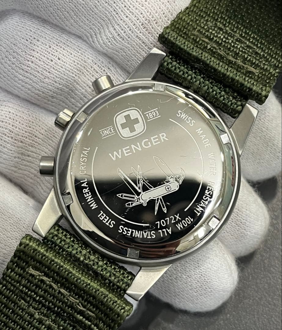 ◾️電池新品交換済◾️WENGER ウェンガー メンズ クロノグラフ 7072X