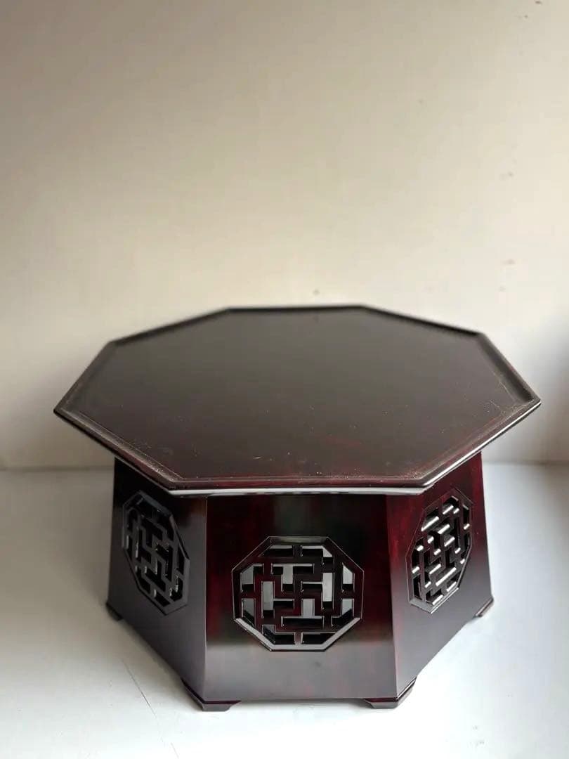 761 李朝家具 八角膳 小盤② 杏子通板 ソバン ヴィンテージ 美品